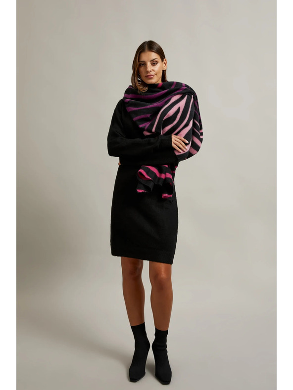 Moodo Ružová šál so zvieracím vzorom Moodo