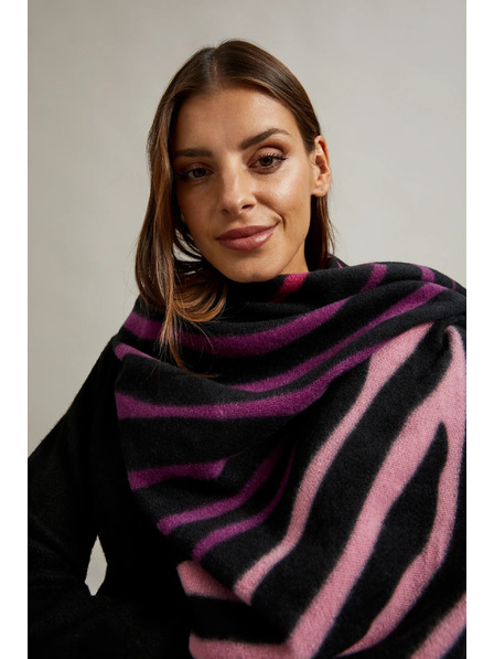 Moodo Ružová šál so zvieracím vzorom Moodo