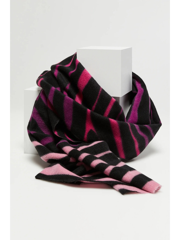 Moodo Ružová šál so zvieracím vzorom Moodo