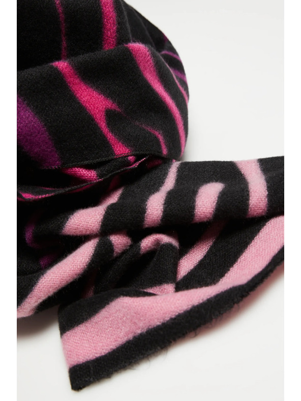 Moodo Ružová šál so zvieracím vzorom Moodo