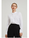 Moodo Viskózová košeľa s golierom biela Moodo