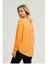 Moodo Košeľa s výstrihom do V s gombíkmi oranžová Moodo