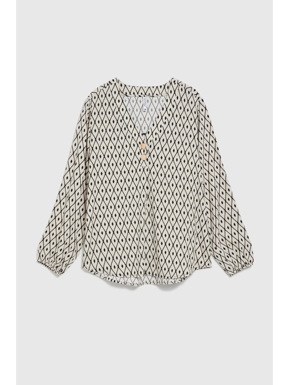 Moodo Košeľa so vzorom a ozdobnými gombíkmi Moodo