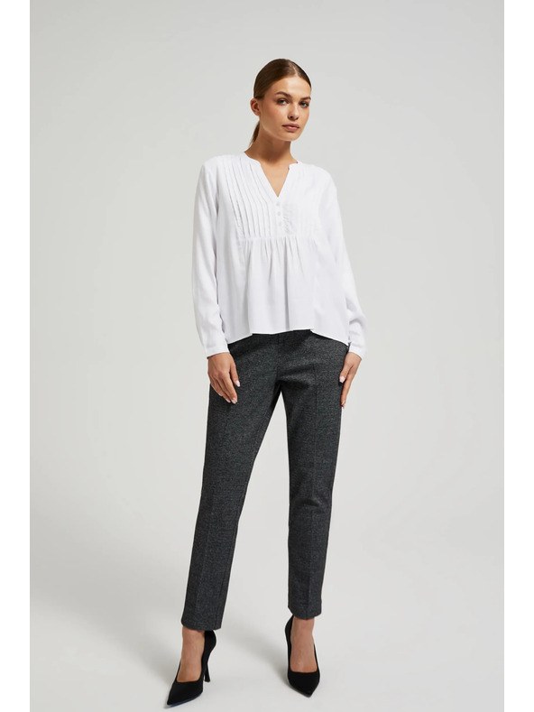 Moodo Košeľa s dlhými rukávmi biela Moodo