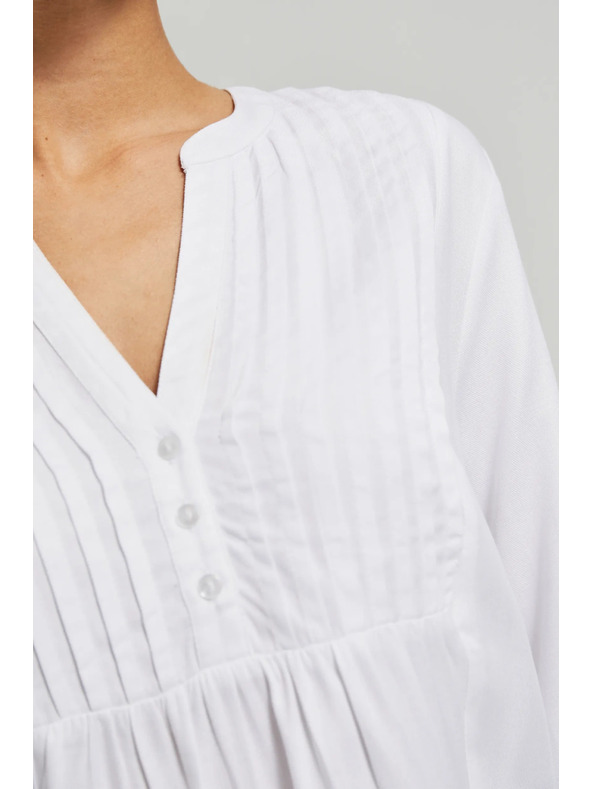 Moodo Košeľa s dlhými rukávmi biela Moodo