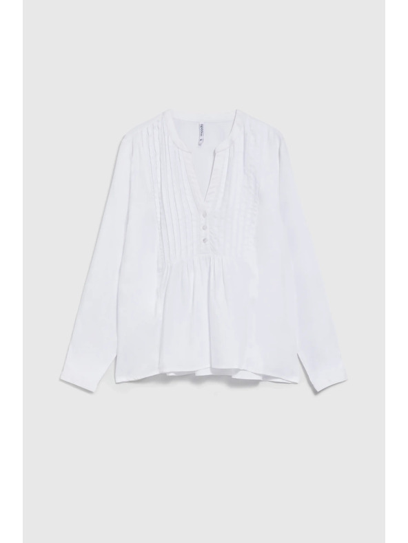 Moodo Košeľa s dlhými rukávmi biela Moodo