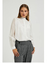 Moodo Bavlnená blúzka s volánmi biela Moodo