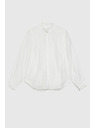 Moodo Bavlnená blúzka s volánmi biela Moodo