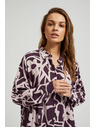 Moodo Viskózová košeľa so vzorom fialová Moodo
