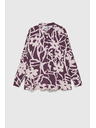 Moodo Viskózová košeľa so vzorom fialová Moodo