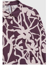 Moodo Viskózová košeľa so vzorom fialová Moodo