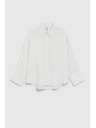 Moodo Elegantná viskózová košeľa biela Moodo