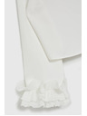Moodo Biela košeľa s volánmi na rukávoch Moodo