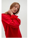 Moodo Červená košeľa s volánmi na rukávoch Moodo
