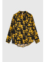 Moodo Viskózová košeľa s potlačou a golierikom žltá Moodo
