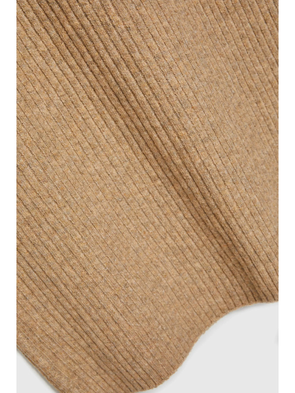 Moodo Úpletová midi sukňa béžová Moodo