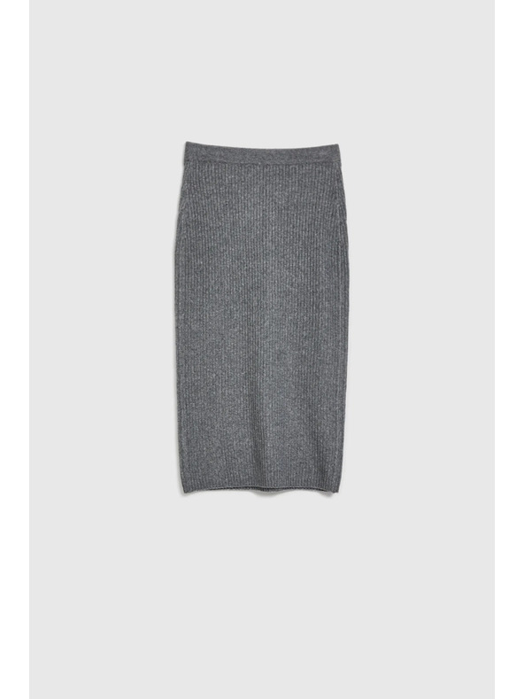 Moodo Úpletová midi sukňa sivá Moodo