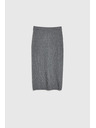 Moodo Úpletová midi sukňa sivá Moodo