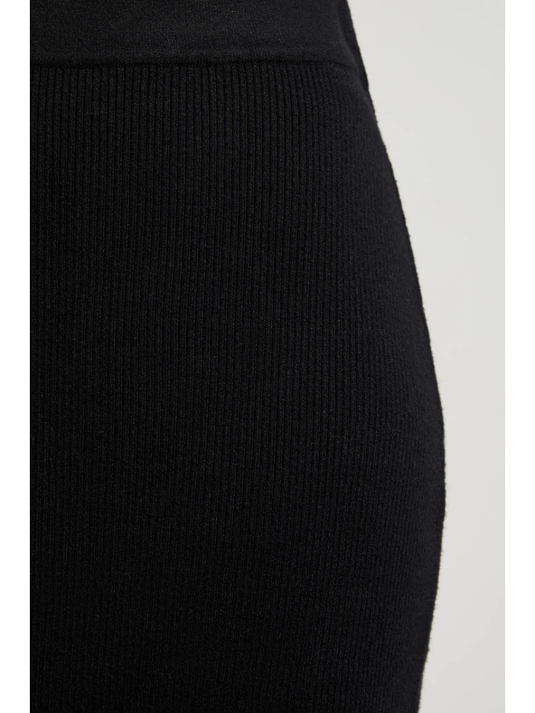 Moodo Pletená čierna ceruzková sukňa Moodo