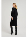Moodo Pletená čierna ceruzková sukňa Moodo