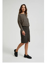 Moodo Ceruzková sukňa s metalickou niťou čierna Moodo