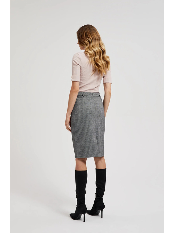 Moodo Elegantná ceruzková sukňa sivá Moodo