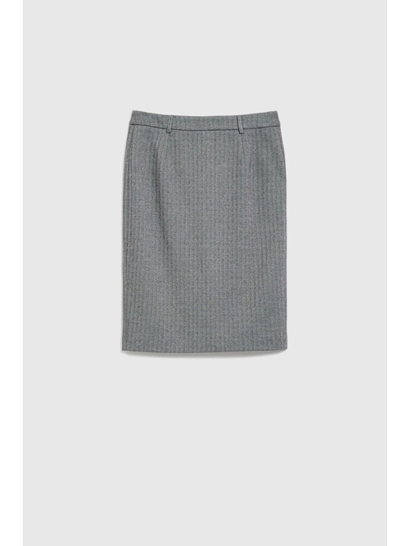 Moodo Elegantná ceruzková sukňa sivá Moodo