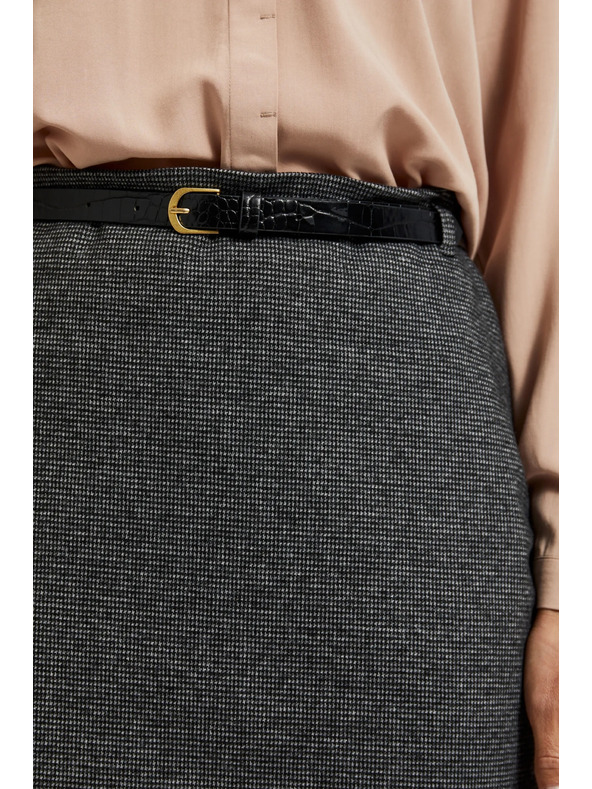 Moodo Ceruzková sukňa pred kolená sivá Moodo