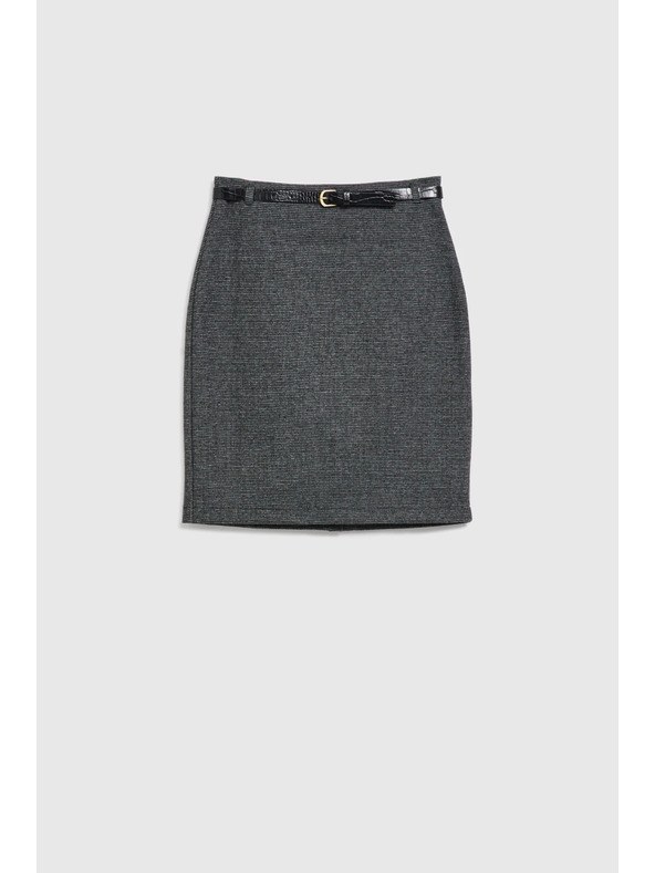 Moodo Ceruzková sukňa pred kolená sivá Moodo