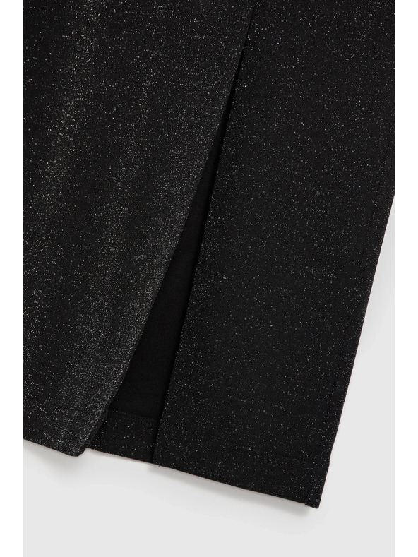 Moodo Midi sukňa s rozparkom čierna Moodo