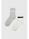 Moodo 2x balenie dlhých ponožiek sivá biela Moodo
