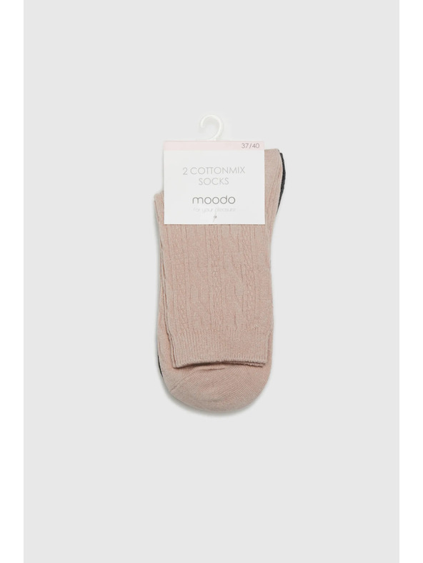 Moodo 2x balenie ponožiek s ozdobným vzorom Moodo