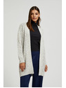 Moodo Béžový kardigan dĺžky po polovicu stehna Moodo