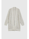Moodo Béžový kardigan dĺžky po polovicu stehna Moodo