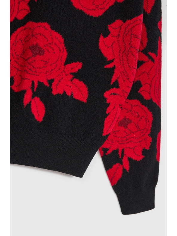 Moodo Čierny sveter s potlačou Moodo