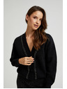 Moodo Čierny kardigán zdobený korálkami Moodo
