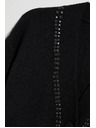 Moodo Čierny kardigán zdobený korálkami Moodo