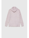 Moodo Sveter s hrubým golierom ružový Moodo