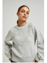 Moodo Sveter zdobený lesklou niťou šedý Moodo