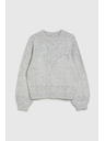 Moodo Sveter zdobený lesklou niťou šedý Moodo