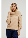 Moodo Béžový sveter so zhrnutým výstrihom Moodo