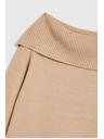 Moodo Béžový sveter so zhrnutým výstrihom Moodo