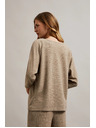Moodo Sveter zdobený metalickou niťou béžový Moodo