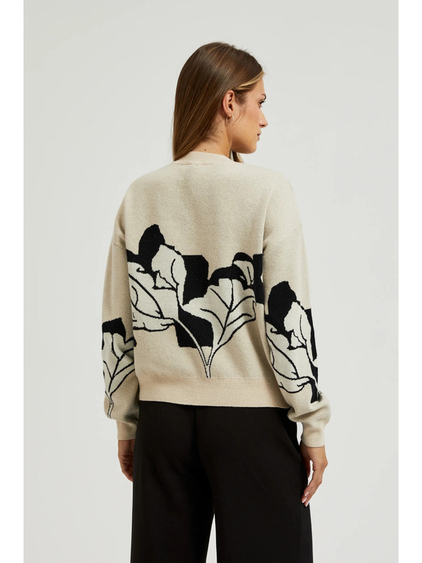 Moodo Sveter zapínaný na gombíky béžový Moodo