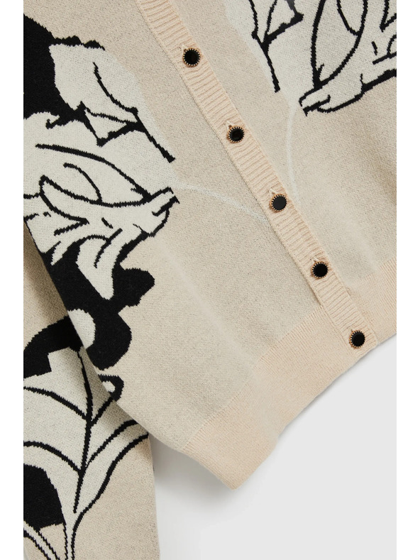 Moodo Sveter zapínaný na gombíky béžový Moodo