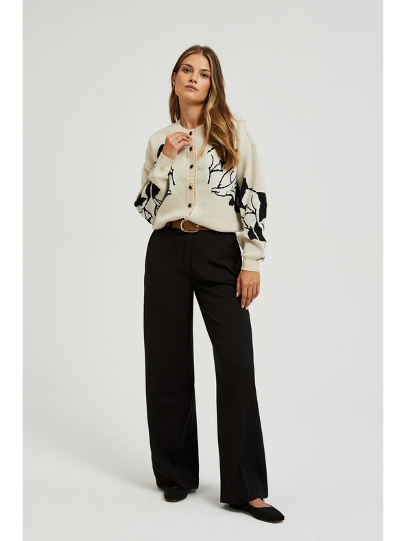 Moodo Sveter zapínaný na gombíky béžový Moodo