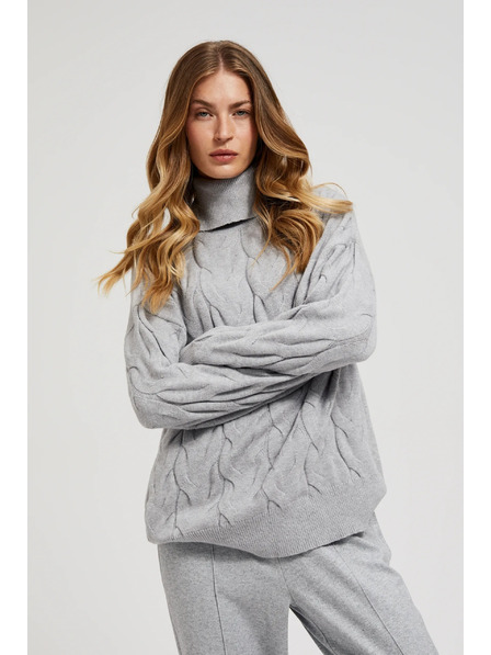 Moodo Rolák so zdobným vrkočom šedý Moodo