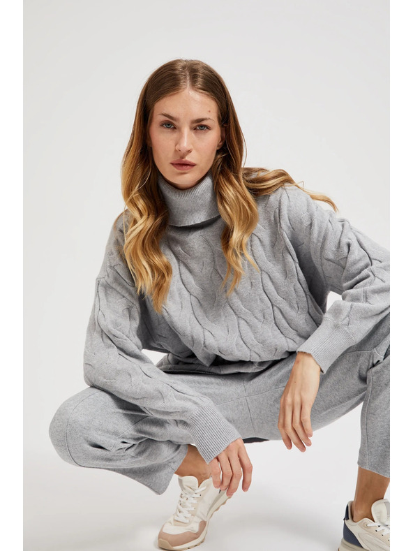 Moodo Rolák so zdobným vrkočom šedý Moodo