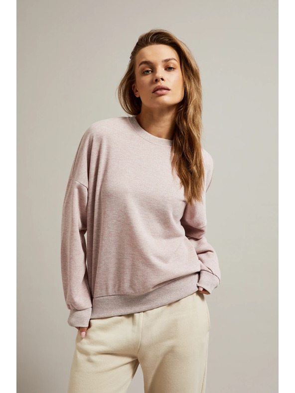 Moodo Mikina so stiahnutými chrbtom ružová Moodo