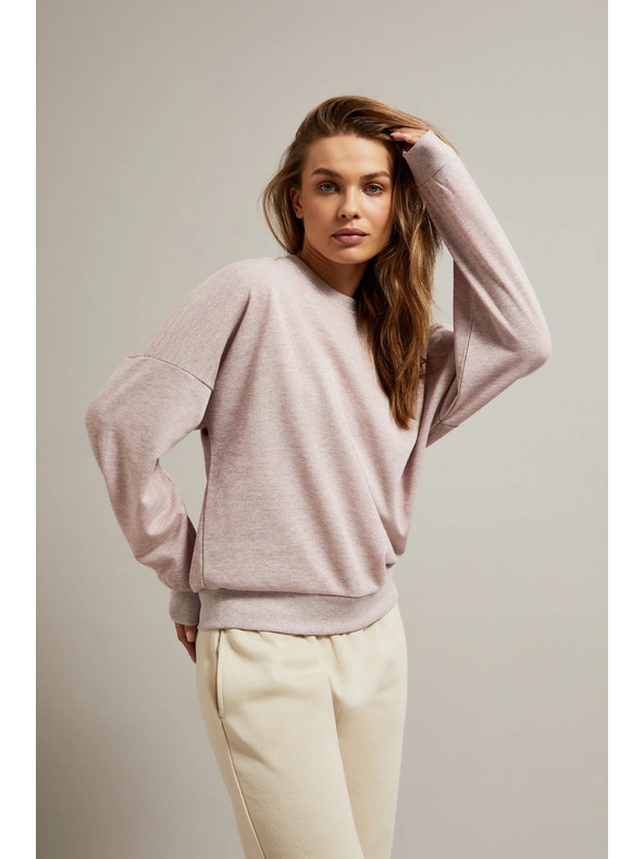 Moodo Mikina so stiahnutými chrbtom ružová Moodo